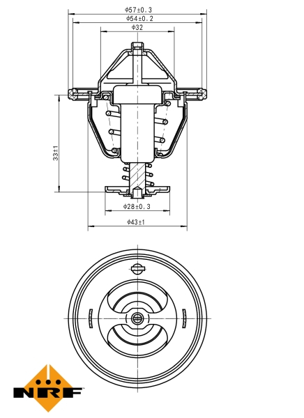 Termostat sistem racire (76°C) potrivit MITSUBISHI L200, PAJERO I 2.5D 11.86-12.07 [5]