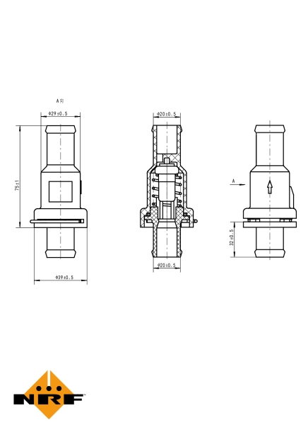Termostat sistem racire (80°C, in carcasa) potrivit AUDI A6 C6, A6 C7, A8 D3, R8, R8 SPYDER; SEAT ALTEA, ALTEA XL, LEON, TOLEDO III; VW BEETLE, EOS, GOLF V, GOLF VI 2.0-6.0 05.03-07.19 [5]
