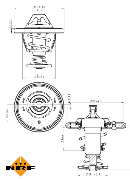 Termostat sistem racire (82°C) potrivit FORD RANGER; FORD USA PROBE II; MAZDA 2, 3, 323 F V, 323 F VI, 323 II, 323 P V, 323 S V, 323 S VI, 6, 626 IV, 626 V, B-SERIE, BT-50, CX-5 1.1-3.0D 11.80- [5]