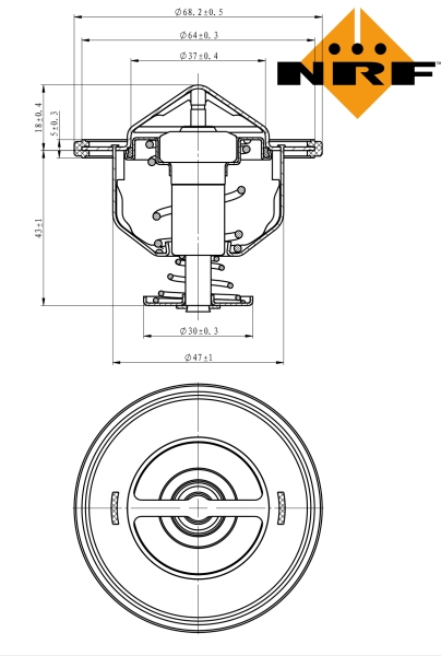 Termostat sistem racire (82°C) potrivit VOLVO S80 II, XC90 I; CHRYSLER CIRRUS, SEBRING, STRATUS; DODGE STRATUS; HONDA CR-V III; HYUNDAI COUPE II, EQUUS / CENTENNIAL 1.6D-Electric 08.92- [5]