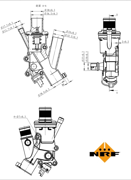 Termostat sistem racire (83°C, in carcasa) potrivit DS DS 5; CITROEN C4 GRAND PICASSO I, C4 II, C4 PICASSO I, C5 III, C8, DS4, DS5, JUMPY; FIAT SCUDO; FORD C-MAX II, FOCUS III 2.0D/2.0DH 03.06- [5]