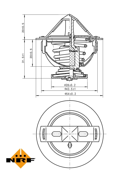 Termostat sistem racire (85°C) potrivit HYUNDAI ACCENT II, ACCENT III, ELANTRA III, GETZ, GRANDEUR, I30, MATRIX, SANTA FÉ I, SANTA FÉ II, SONATA V, TRAJET, TUCSON; KIA CARENS II 1.1-2.9D 04.01- [5]