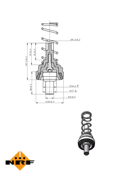 Termostat sistem racire (87°C) potrivit VW EOS, JETTA III 1.6 09.05-10.10 [2]