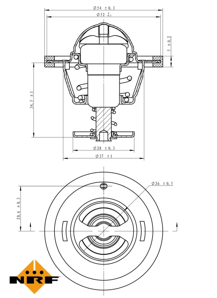 Termostat sistem racire (88°C) potrivit CITROEN JUMPER; FIAT DUCATO; FORD MONDEO III, RANGER, TOURNEO CUSTOM V362, TRANSIT, TRANSIT CUSTOM V362, TRANSIT TOURNEO, TRANSIT V363 2.0D-3.2D 01.00- [5]