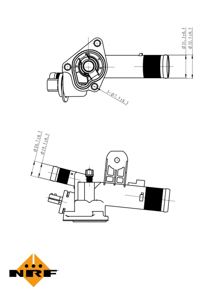 Termostat sistem racire (89°C, in carcasa) potrivit RENAULT CLIO II, ESPACE IV, GRAND SCENIC II, KANGOO, LAGUNA I, LAGUNA II, LAGUNA III, MASTER II, MEGANE II, MODUS, SCENIC II 1.5D-2.5D 10.97- [1]