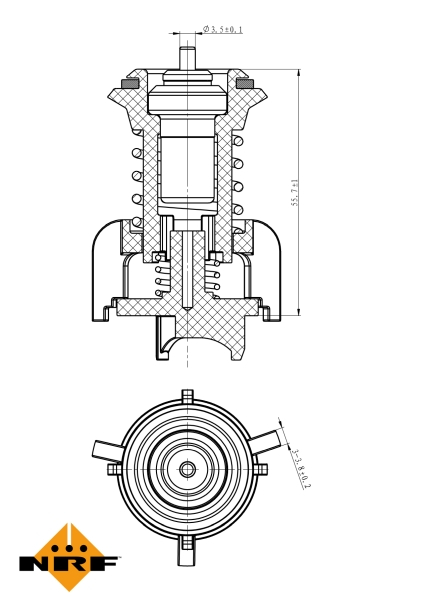 Termostat sistem racire (92°C) potrivit AUDI A3, Q2, Q3, TT; SEAT ALHAMBRA, ARONA, ATECA, IBIZA V, LEON, LEON SC, LEON ST, TOLEDO IV; SKODA KAROQ, KODIAQ, OCTAVIA III 1.6D/2.0/2.0D 11.09- [1]