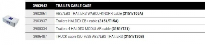 Tester diagnosticare, model: AXONE 3/NAVIGATOR TXT/NAVIGATOR TXTs/TRIBOX, brand HALDEX; KNORR; WABCO, mediu diagnosticare: TRAILERS, HALDEX EB+ 4 PIN; HANLEX MODULAR TRUCK 4 PIN [3]
