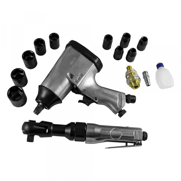 Trusa 16 piese pneumatice cu pistol de impact si clichet [2]