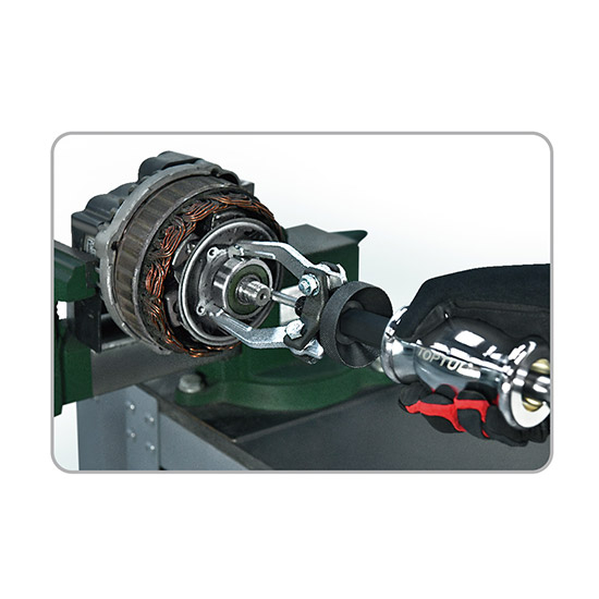 Trusa ciocan glisant TOPTUL JGAI0502, lungime 425 mm, capete cu 3 falci, pentru extractie rulmenti, angrenaje, 5 piese, cutie depozitare [2]