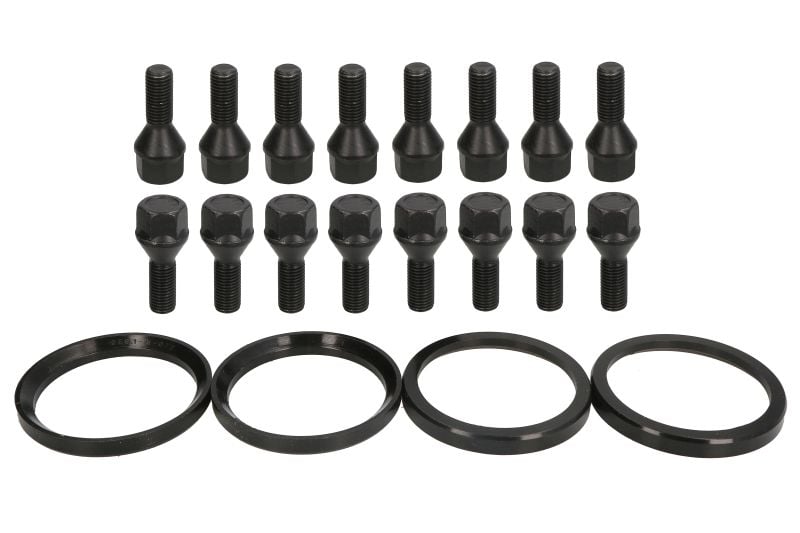 Trusa montaj janta aliaj (H 72x60,1; negru B M12x1,5x27 K19; 1 kit / 4 roti - B/N cantitate 16) [1]