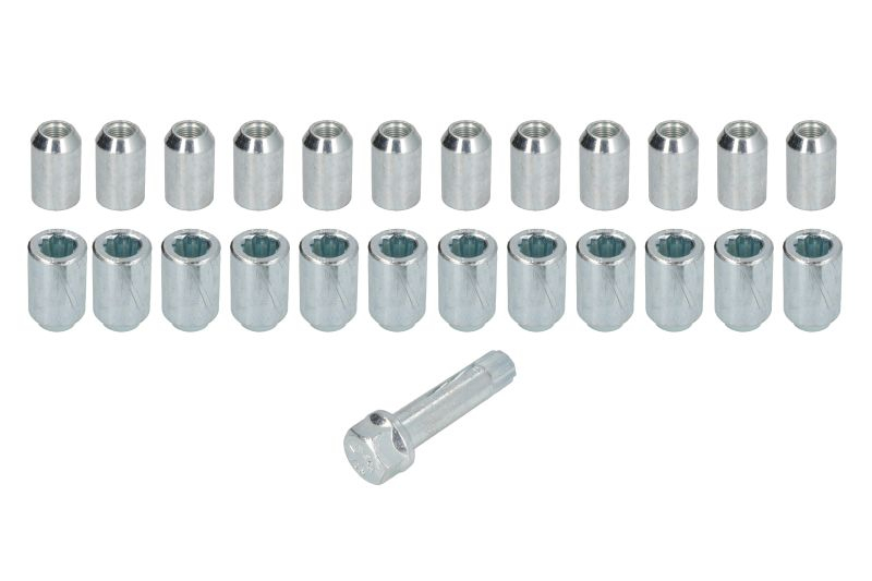 Trusa montaj janta aliaj (NUT-KIT; N STAR 1/2 UNF + STAR TOOL K19; 1 kit / 4 roti - B/N cantitate 24) [1]