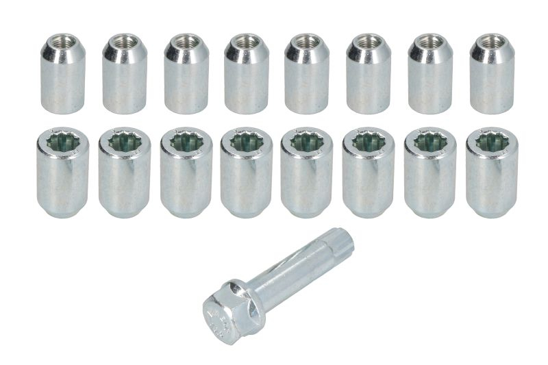 Trusa montaj janta aliaj (NUT-KIT; N STAR M12x1,25 + STAR TOOL K19; 1 kit / 4 roti - B/N cantitate 16) [1]