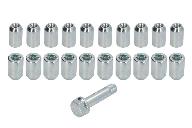 Trusa montaj janta aliaj (NUT-KIT; N STAR M12X1,5 + STAR TOOL K21; 1 kit / 4 roti - B/N cantitate 20) [1]