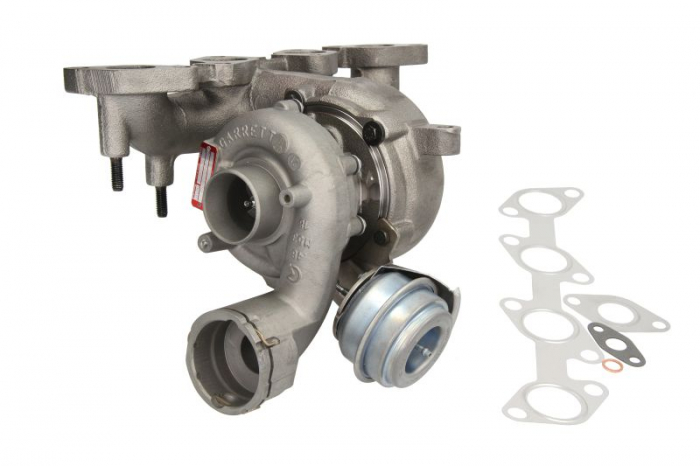 Turbocompresor ( cu set de garnituri) potrivit AUDI A3; SEAT ALTEA, ALTEA XL, LEON, TOLEDO III; SKODA OCTAVIA II, SUPERB II; VW GOLF PLUS V, GOLF V 2.0D 02.03- [1]