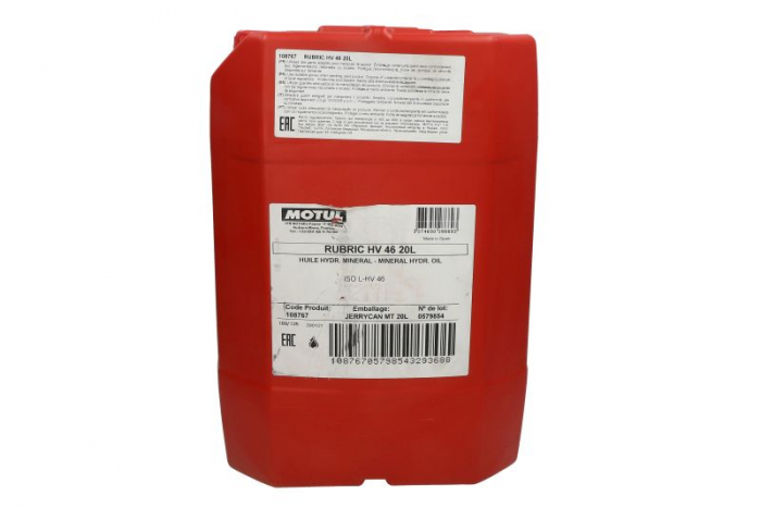 Ulei hidraulic Motul RUBRIC HV 46 20L SAE 46, ISO HV/ HVLP [3]