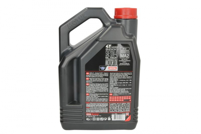 Ulei moto 4T MOTUL 5000 SAE 10W40 4l SL JASO MA-2 Semi-sintetic [2]
