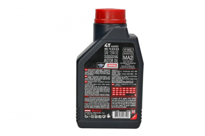 Ulei moto 4T MOTUL 5100 SAE 15W50 1l SM JASO MA-2 Semi-sintetic imbogatit cu esteri [2]