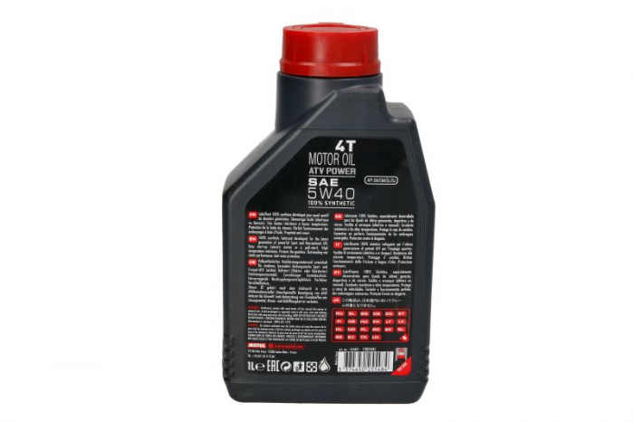 Ulei moto 4T MOTUL ATV SAE 5W40 1l SN JASO MA-2 sintetic [2]