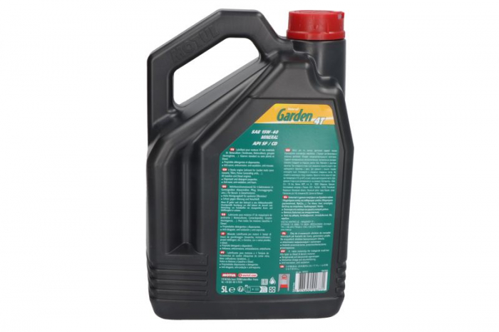 Ulei moto 4T MOTUL Garden SAE 15W40 5l CD; SF Mineral masini tuns iarba si dispozitive gradinarit [2]