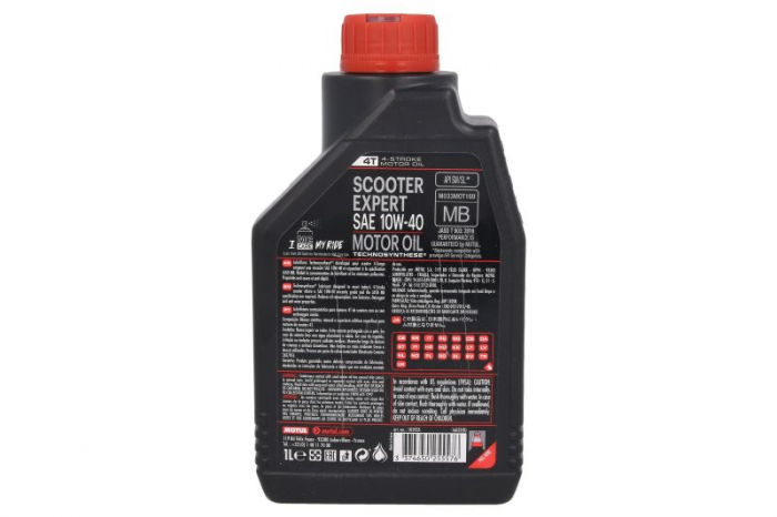 Ulei moto 4T MOTUL Scooter Expert SAE 10W40 1l SM JASO MB Semi-sintetic [2]
