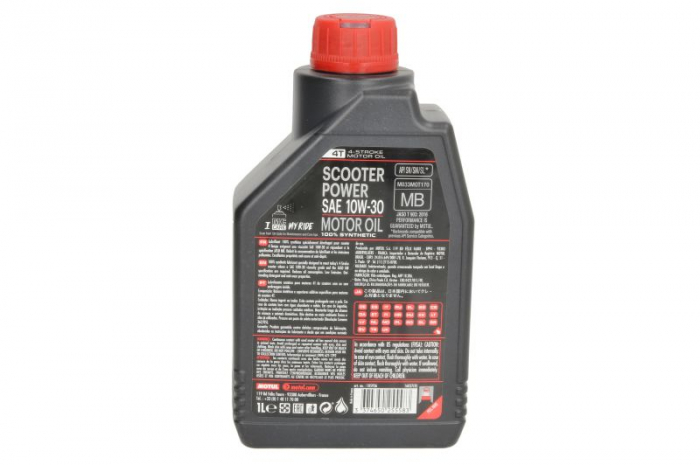 Ulei moto 4T MOTUL Scooter Power SAE 10W30 1l SN JASO MB sintetic [2]