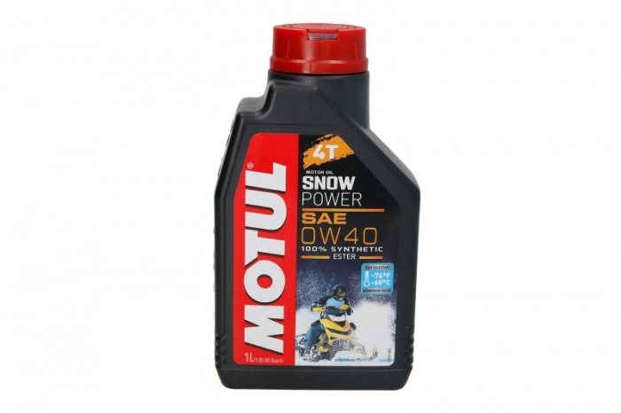 Ulei moto MOTUL 4T 0W40 sintetic Snowpower 4-timpi snowmobil, motociclete, quad, 1 litru [1]