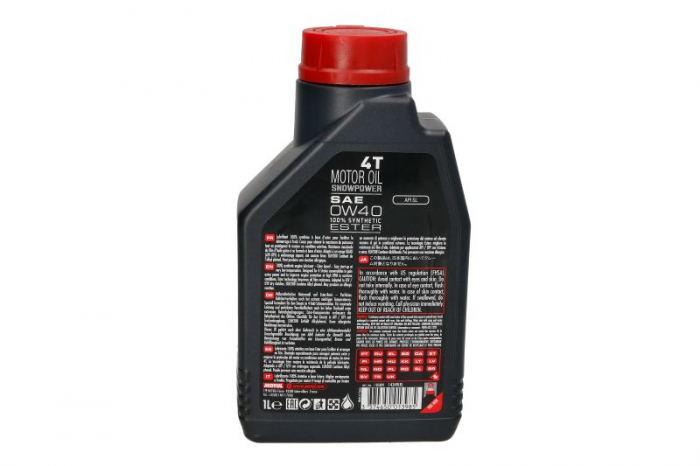 Ulei moto MOTUL 4T 0W40 sintetic Snowpower 4-timpi snowmobil, motociclete, quad, 1 litru [2]