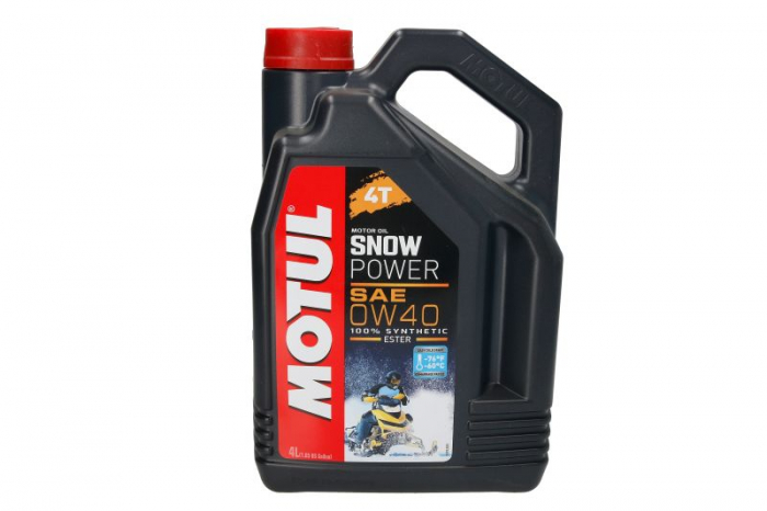 Ulei moto MOTUL 4T 0W40 sintetic Snowpower 4-timpi snowmobil, motociclete, quad, 4 litri [1]