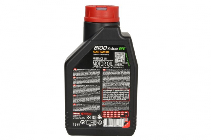 Ulei motor Motul 8100 (1L) SAE 5W30 (DPF, SCR) ;API SN; ACEA C2; C3; BMW LL-04; FIAT 9.55535-S1; FIAT 9.55535-S3; GM DEXOS 2; MB 229.52; OPEL/VAUXHALL OV0401547; VW 505.00; VW 505.01 [2]