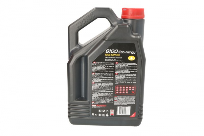 Ulei motor Motul 8100 (4L) 5W30 ;API SP; ACEA A5; B5; CHRYSLER MS-50081; FIAT 9.55535 G1; FORD M2C913 D; JAGUAR 03.5003; RENAULT RN 0700 [2]