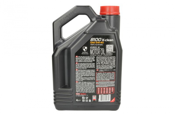 Ulei motor Motul 8100 (4L) 5W40 ;API SN; ACEA C3; BMW LL-04; CHRYSLER MS-12991; DEXOS 2; FIAT 9.55535 GH2; FIAT 9.55535 S2; FIAT 9.55535 T2; FORD M2C917 A; HONDA; HYUNDAI; KIA; MB 229.51; MITSUBISHI;  [2]