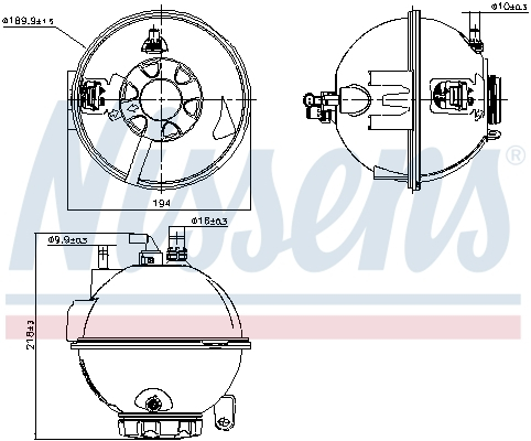 Vas expansiune cu capac, cu senzor nivel potrivit BMW X3 (F25), X4 (F26) 09.10-03.18 [1]