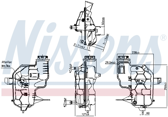 Vas expansiune cu capac, cu senzor nivel potrivit LAND ROVER DISCOVERY III, DISCOVERY IV, RANGE ROVER SPORT I 07.04-12.18 [1]