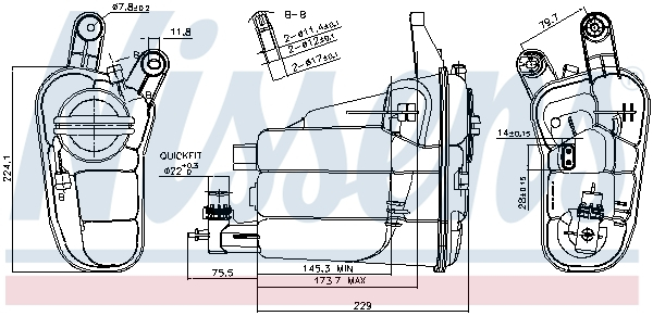 Vas expansiune cu capac potrivit AUDI A4 ALLROAD B8, A4 B8, A5, Q5 10.07-05.17 [1]