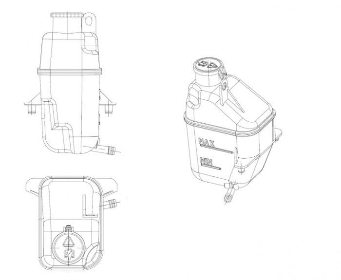 Vas expansiune racire cu capac potrivit MINI (R50, R53), (R52) 06.01-07.08 [1]