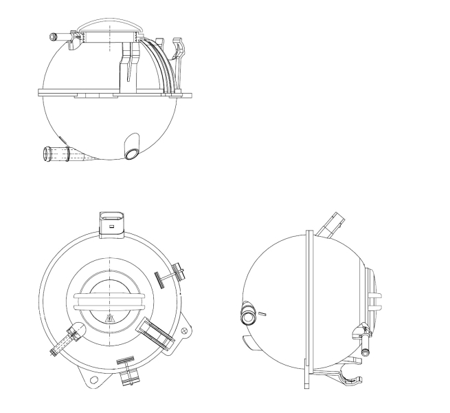 Vas expansiune racire potrivit AUDI A3, Q3, TT; SEAT ALHAMBRA, ALTEA, ALTEA XL, LEON, TOLEDO III; SKODA OCTAVIA II, RAPID, SUPERB II, YETI; VW BEETLE, CADDY III, CADDY III/MINIVAN, CADDY IV 02.03- [1]