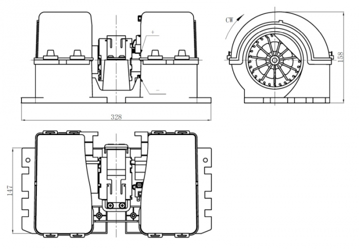 Ventilator habitaclu 24V potrivit MAN F90, F90 UNTERFLUR, L2000, M 2000 L, M90 07.86- [1]