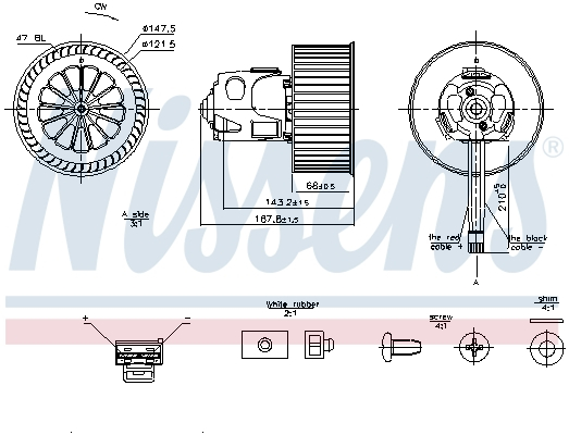 Ventilator habitaclu potrivit BMW Seria 5 (F10), 5 (F11), 5 GRAN TURISMO (F07), 6 (F12), 6 (F13), 6 GRAN COUPE (F06), 7 (F01, F02, F03, F04); ROLLS-ROYCE DAWN, GHOST I, WRAITH 1.6-6.6 02.08- [1]