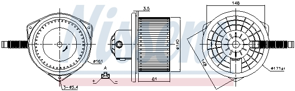 Ventilator habitaclu potrivit CITROEN C4 AIRCROSS, C-CROSSER, C-CROSSER ENTERPRISE; MITSUBISHI ASX, LANCER VIII, OUTLANDER II; PEUGEOT 4007, 4008 1.5-3.0 11.06- [1]