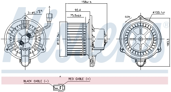 Ventilator habitaclu potrivit HYUNDAI I30; KIA CEE'D, PRO CEE'D 1.4-2.0LPG 12.06-02.13 [5]
