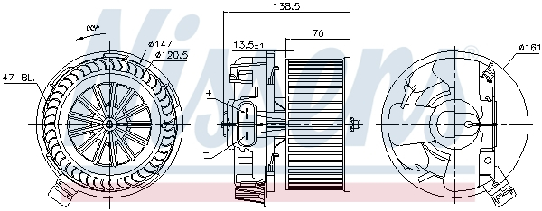Ventilator habitaclu potrivit RENAULT CLIO III 1.2-2.0 05.05-12.14 [1]