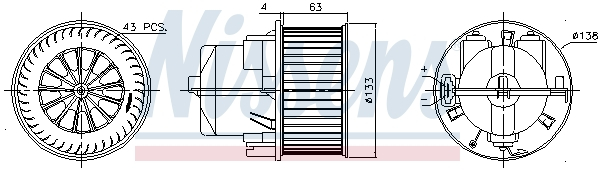 Ventilator habitaclu potrivit VOLVO S60 II, S80 II, V60 I, V60 II, V70 III, XC60 I, XC70 II; LAND ROVER FREELANDER 2, RANGE ROVER EVOQUE 1.5-4.4 03.06-12.20 [1]