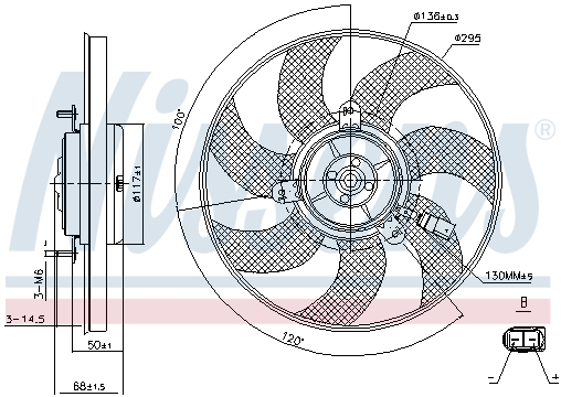 Ventilator radiator AUDI A1, A3, TT; SEAT ALTEA, ALTEA XL, IBIZA IV, LEON, TOLEDO III; SKODA OCTAVIA II, OCTAVIA III, SUPERB II, YETI; VW BEETLE, CADDY ALLTRACK, CADDY III, CADDY IV, CC 1.0-3.6 dupa 2 [1]