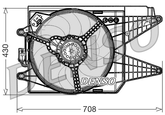 Ventilator radiator (cu carcasa) ABARTH 500 / 595 / 695 1.4 dupa 2008 [1]