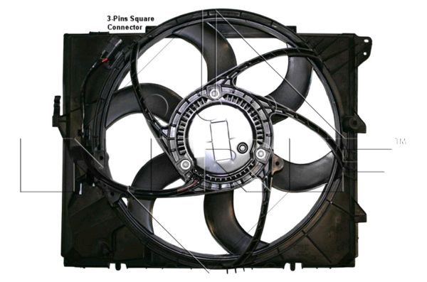 Ventilator radiator (cu carcasa) BMW Seria 1 (E81), 1 (E82), 1 (E87), 1 (E88), 3 (E90), 3 (E91), 3 (E92), 3 (E93), X1 (E84), Z4 (E89) 1.6-3.0 intre 2004-2015 [1]