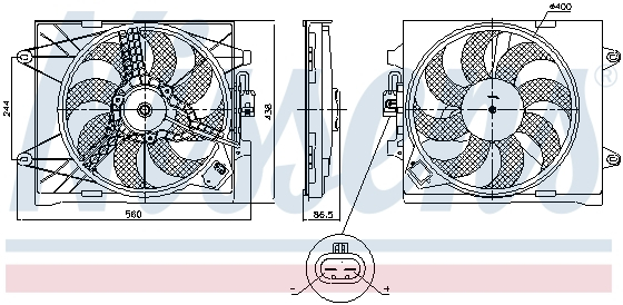 Ventilator radiator (cu carcasa) FIAT PANDA 0.9-1.3D dupa 2012 [1]