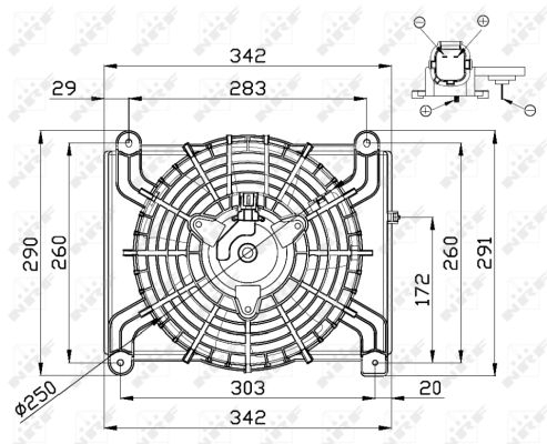 Ventilator radiator (cu carcasa) NISSAN CABSTAR, NT400 CABSTAR 2.5D/3.0D dupa 2006 [1]