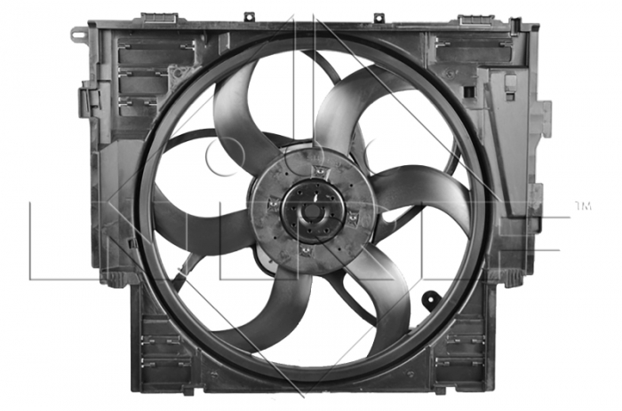 Ventilator radiator (cu carcasa) potrivit BMW Seria 5 (F10), 5 (F11) 1.6/2.0 10.10-02.17 [4]