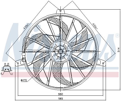 Ventilator radiator (cu carcasa) potrivit JEEP GRAND CHEROKEE II 4.0/4.7 04.99-09.05 [3]
