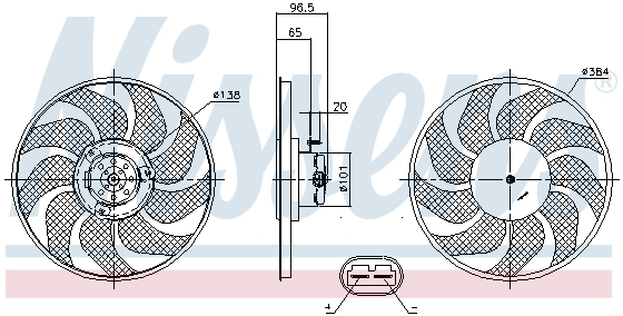 Ventilator radiator NISSAN INTERSTAR; OPEL MOVANO; RENAULT MASTER II, MASTER PRO 1.9D-3.0D dupa 1998 [1]